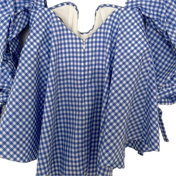 Caroline Constas Gabriella Off The Shoulder
Check Gingham Bustier Top Small - Picture 8 of 11